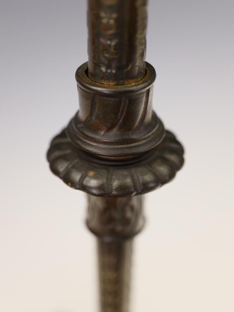 Exceptionally Ornate 19th-Century Bronze Fireside Stick Stand For Sale 5