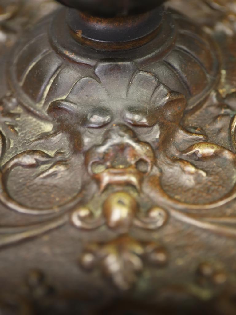 Exceptionally Ornate 19th-Century Bronze Fireside Stick Stand For Sale 8