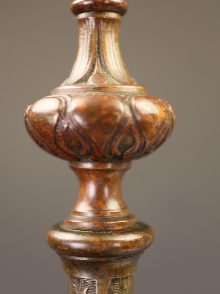 Exceptionally Ornate 19th-Century Bronze Fireside Stick Stand For Sale 2