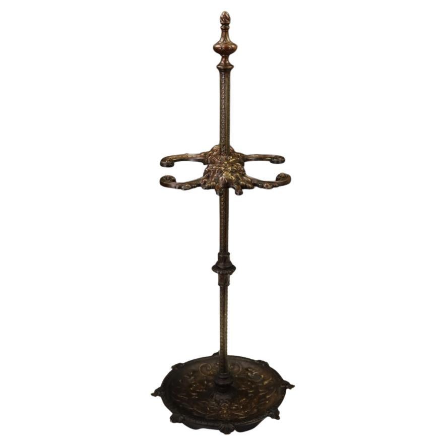 Exceptionally Ornate 19th-Century Bronze Fireside Stick Stand