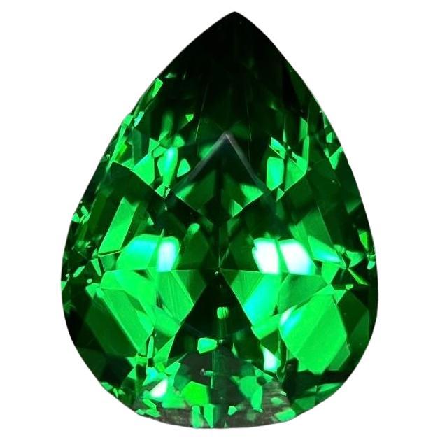 Exceptionally Rare 11.51 Carat Vivid Green Tsavorite Garnet, AGL “Classic” For Sale