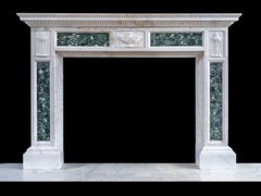 Exceptionally Rare 18th Century Chimneypiece by Robert Adam in Statuary Marble