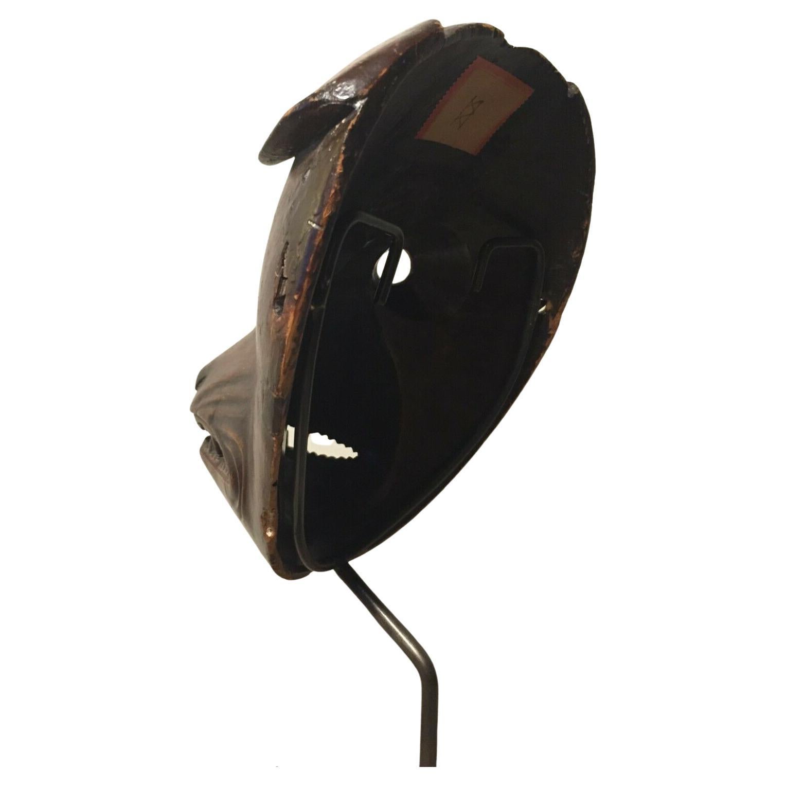 Exceptionally Rare Antique '1800s', Japanese/Japan, Wooden Inu 犬 'Dog' Mask For Sale 1