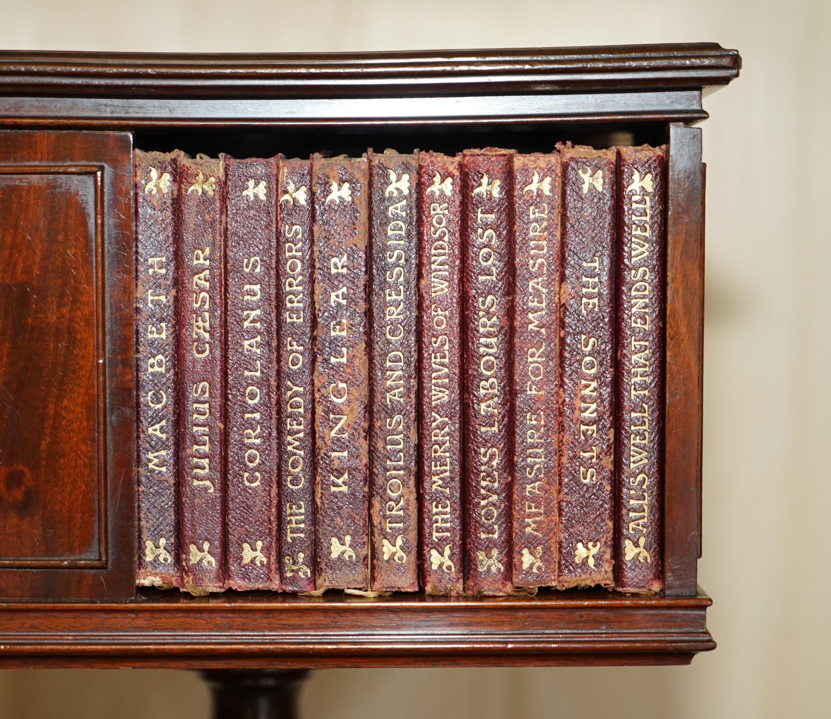 Exceptionally Rare Antique Victorian Complete Works of Shakespeare Book Table 3