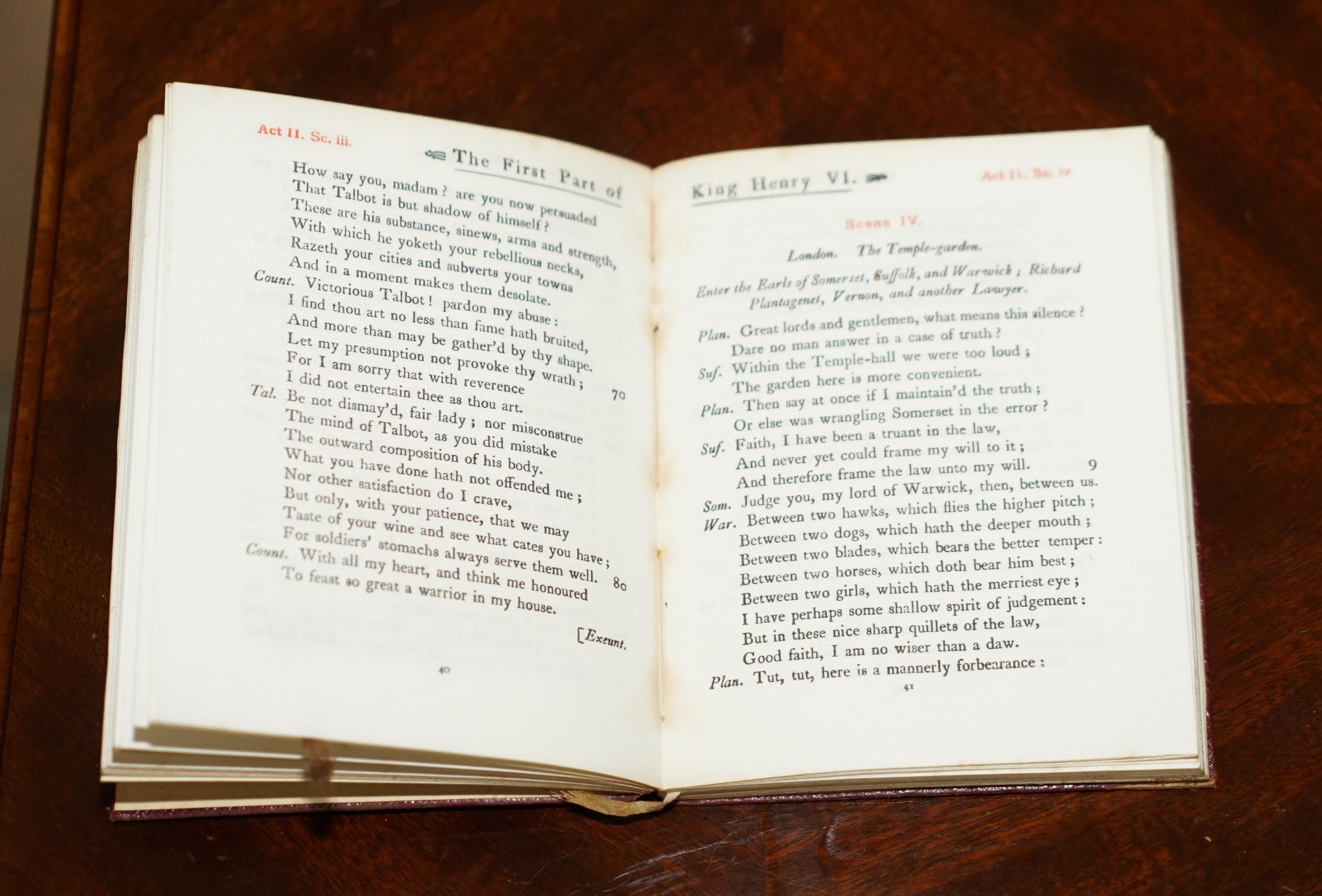 Exceptionally Rare Antique Victorian Complete Works of Shakespeare Book Table 7