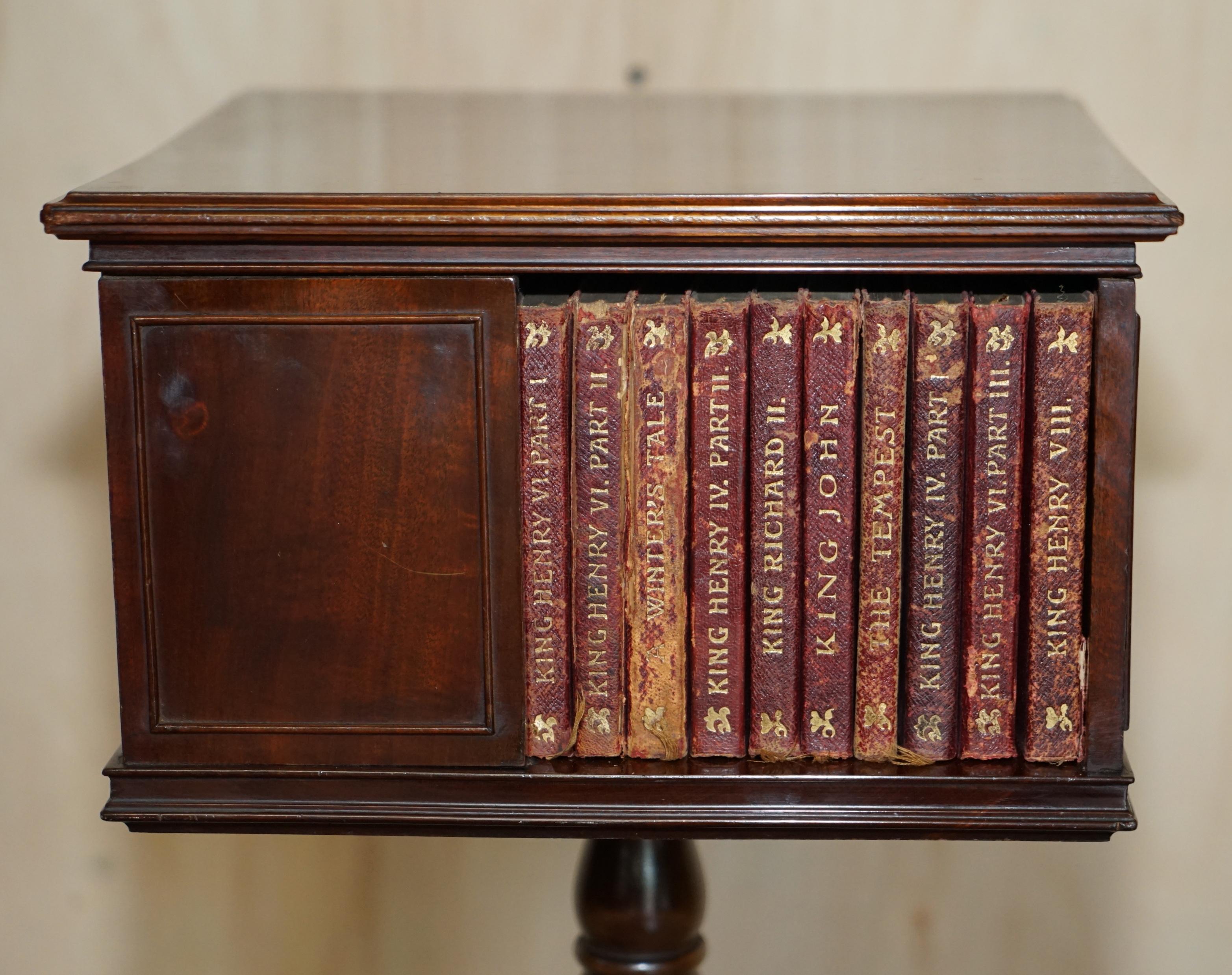 Mid-19th Century Exceptionally Rare Antique Victorian Complete Works of Shakespeare Book Table