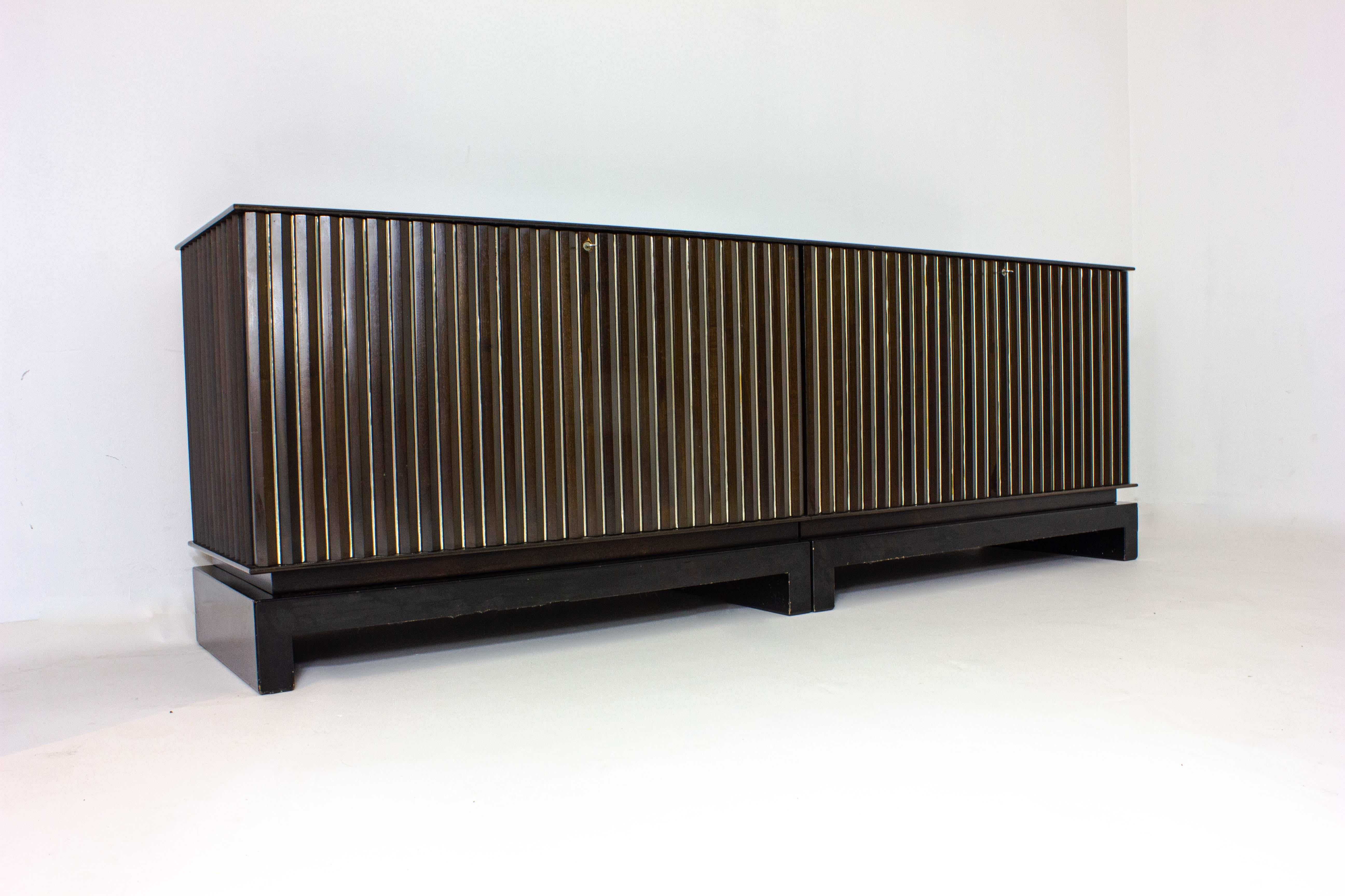 Exceptionally rare brutalist sideboard by J. Batenburg For Sale 5