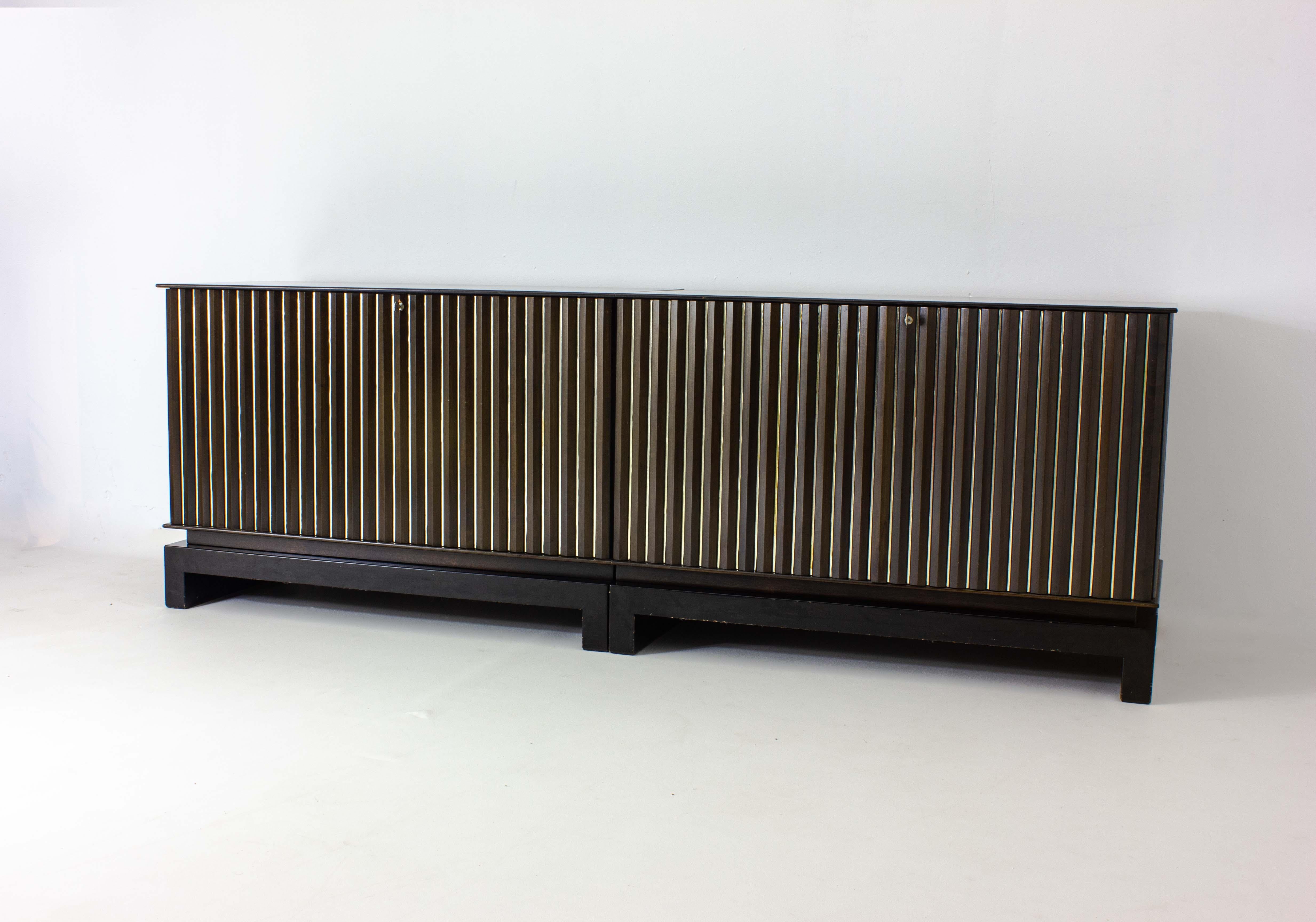 Belgian Exceptionally rare brutalist sideboard by J. Batenburg For Sale