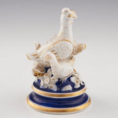 Gallina di piselli e pulcini di Chamberlains Worcester, c1821, eccezionalmente rara