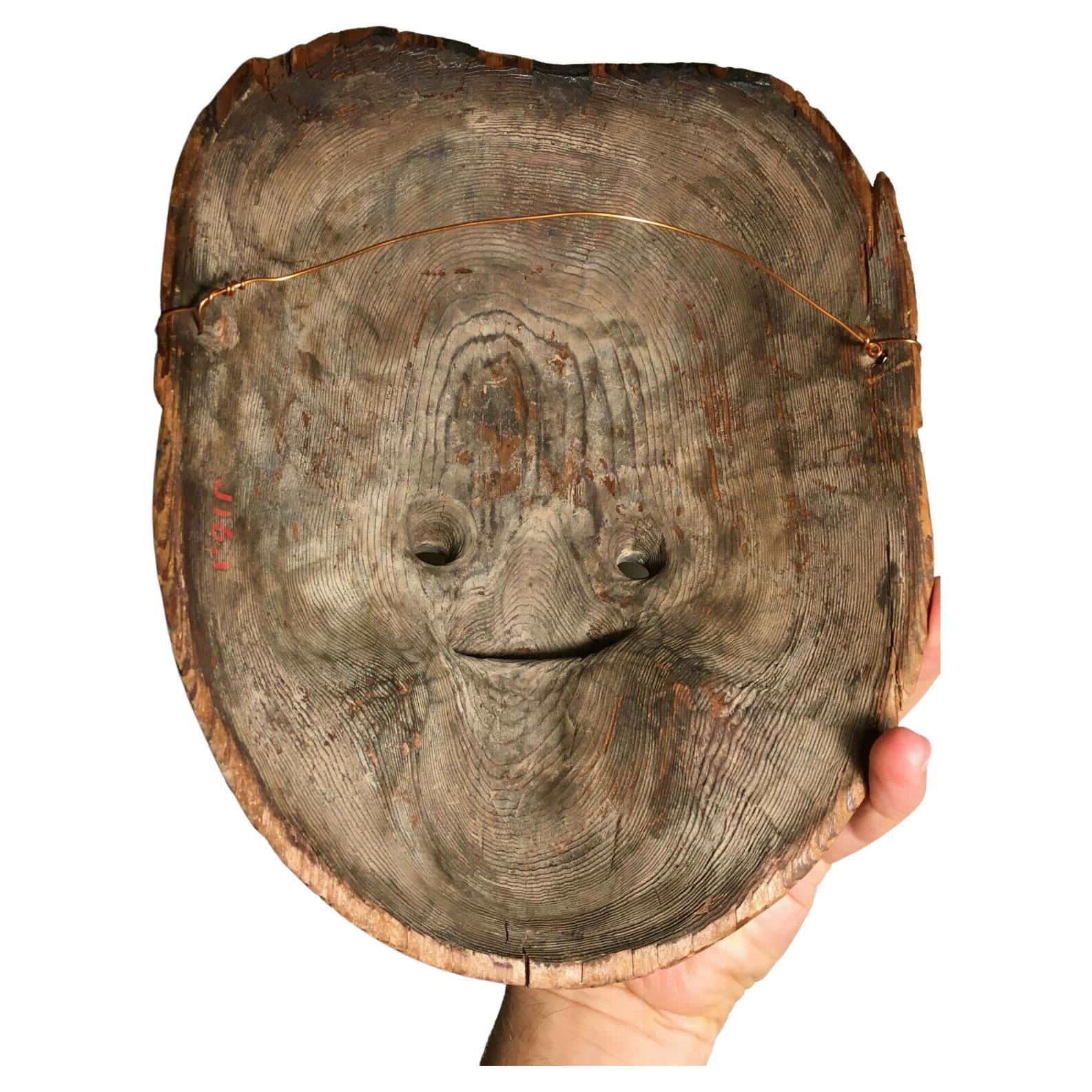 18th Century and Earlier Exceptionally Rare Japanese Gigaku Rikishi Mask Kamakura Period For Sale