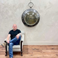 Exceptionally Rare, Monumental Scale Bank Clock by Jean Deste a Paris.