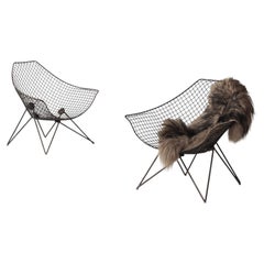 Exceptionally rare pair DU 43 lounge chairs by Gastone Rinaldi for RIMA, 1950s