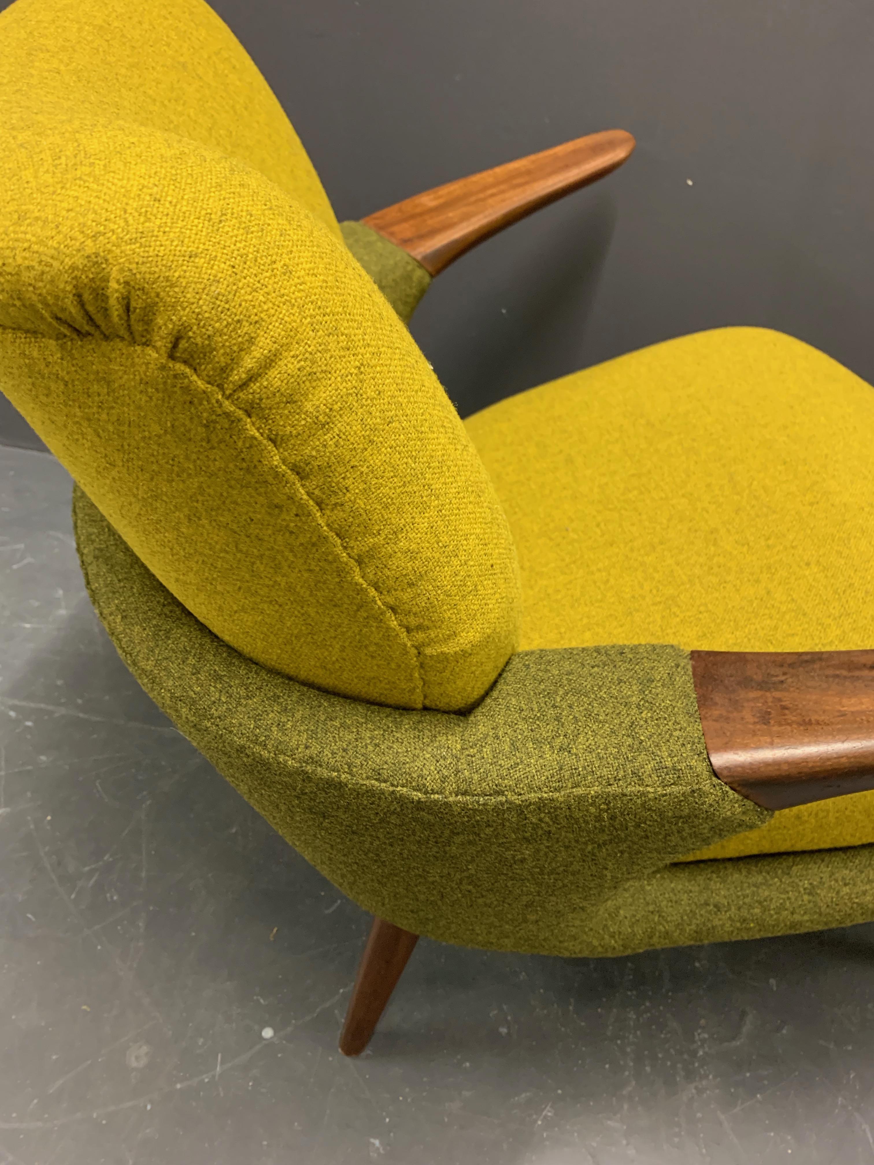 Scandinavian Modern Exceptionally Rare, Possibly Unique Ib Kofod-Larsen Chair For Sale