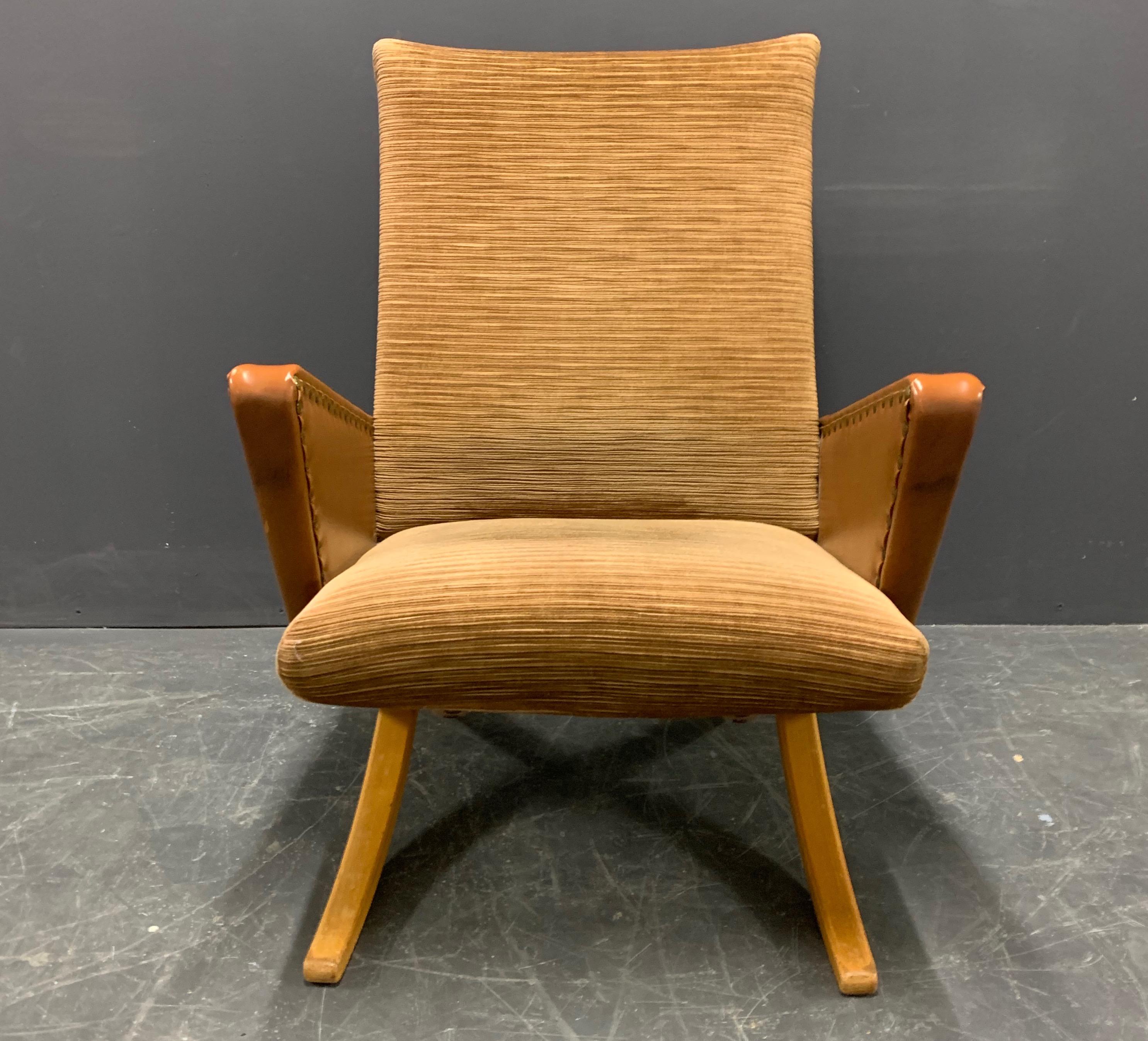 Plywood Exceptionally Rare, Possibly Unique Lounge chair by Arnold Bode For Sale