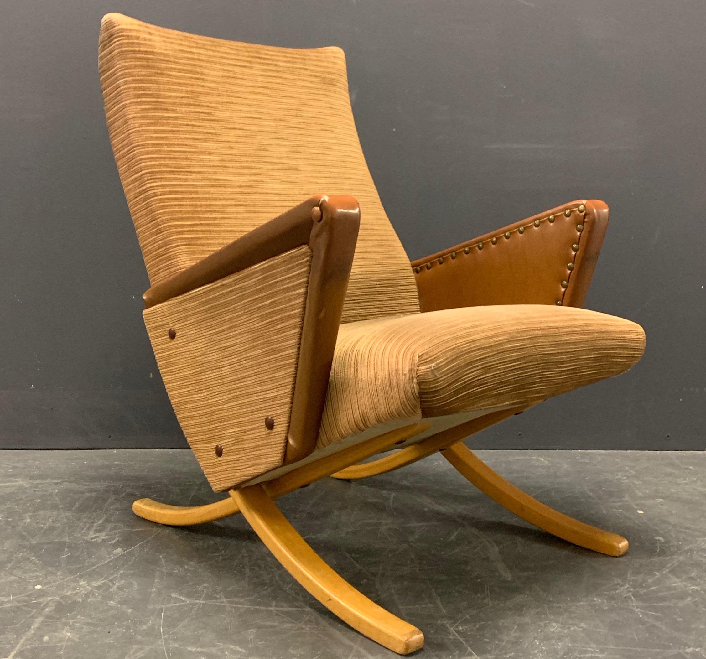 Exceptionally Rare, Possibly Unique Lounge chair by Arnold Bode For Sale 1