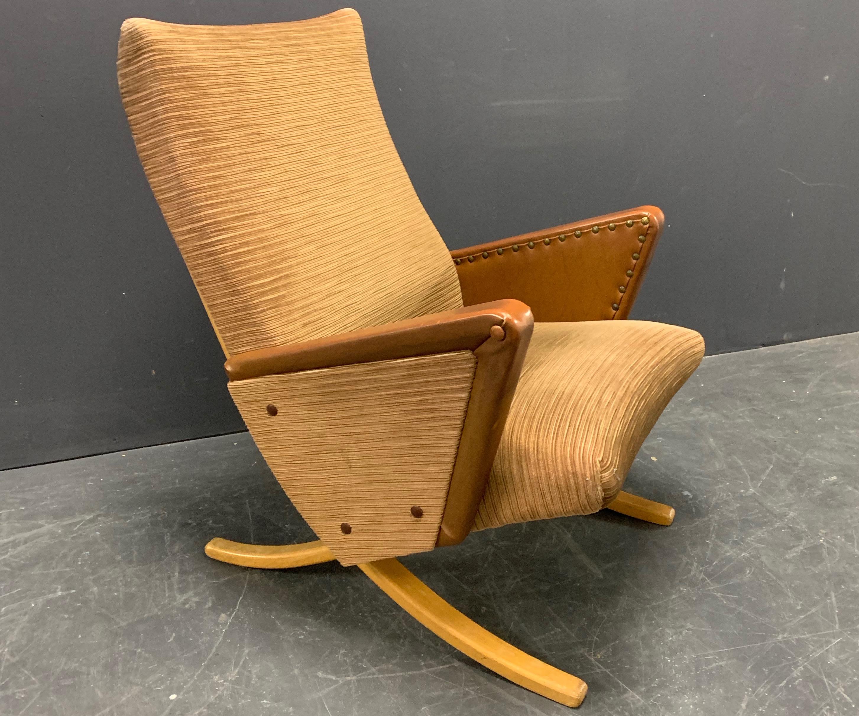 Exceptionally Rare, Possibly Unique Lounge chair by Arnold Bode In Good Condition For Sale In Munich, DE