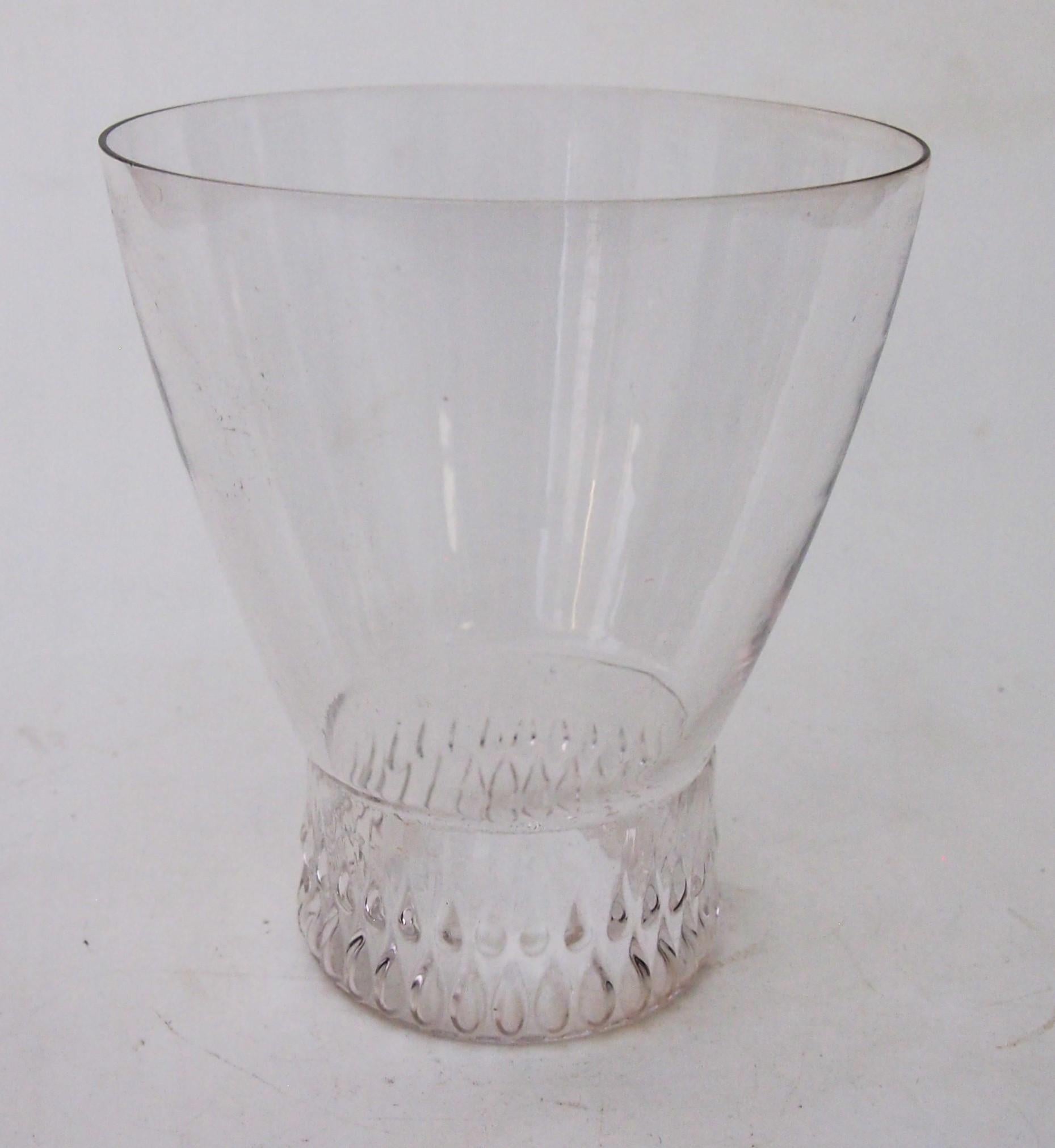 Rare René Lalique Clos St Odile glass c 1921/2 -signed to the base 'R Lalique'  and 'Clos St Odile'. In the early Black edition of the Lalique bible by Felix Marcilhac it was vaguely listed as non retail glass A on page 767 -without a height as then