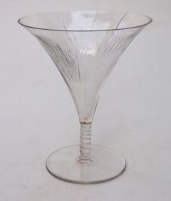 Exceptionally Rare Rene Lalique signed Liseron footed glass 1921