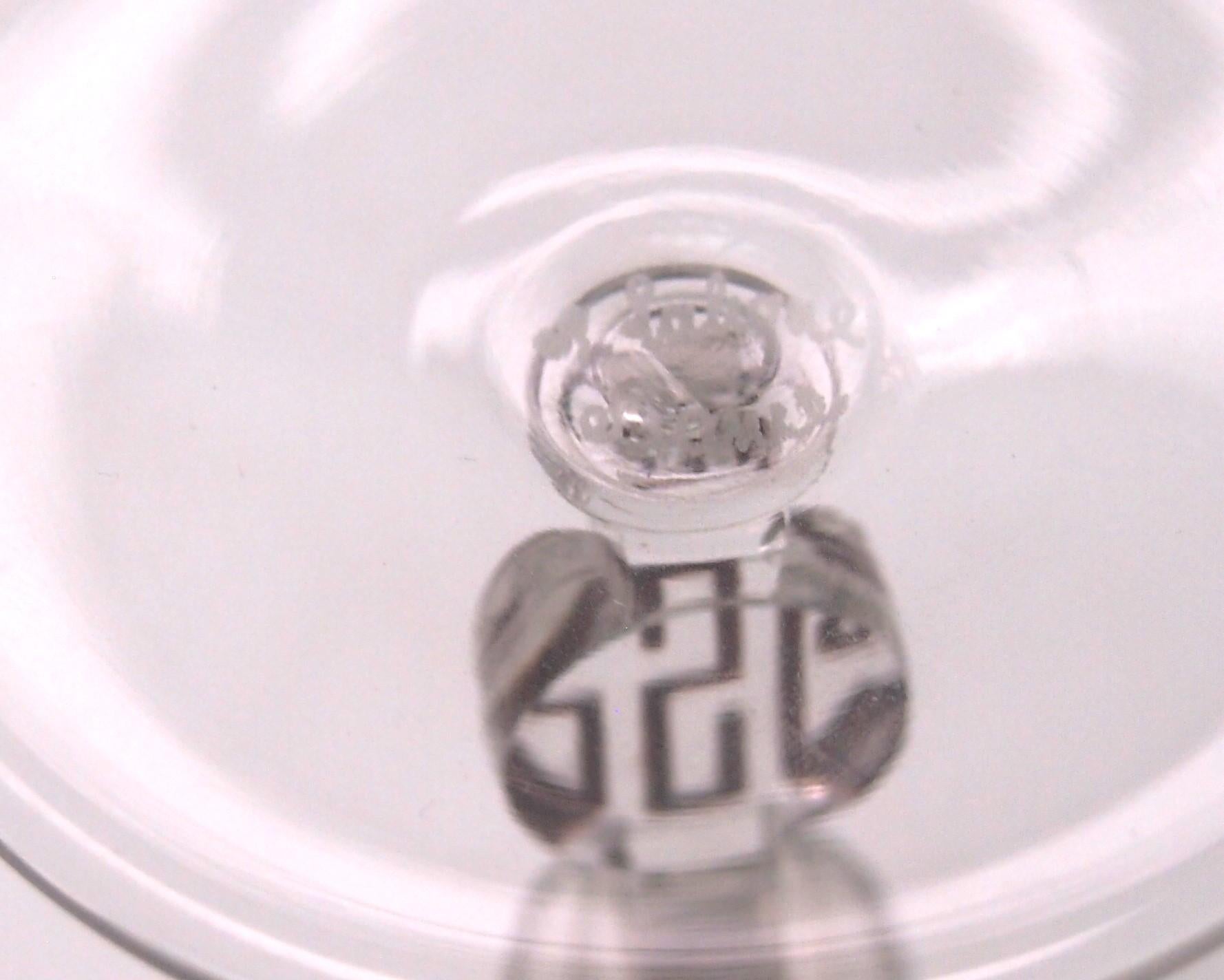 Excepcionalmente Raro René Lalique firmado PSG -Esmalte rojo- Monograma de cristal 1925 principios del siglo XX en venta