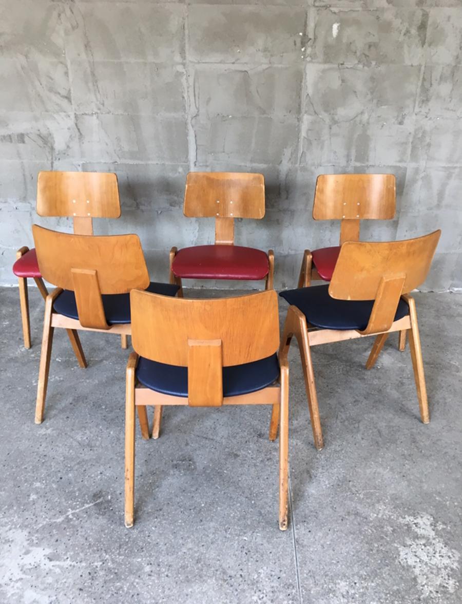 Exceptionally Rare Set of 6 Robin Day Hillestak Chairs, 1950s For Sale 2
