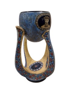 Jardinière à portraits de vases exceptionnellement rares, Jugendstil Art Nouveau Amphora 1909