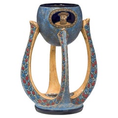 Jardinière à portraits de vases exceptionnellement rares, Jugendstil Art Nouveau Amphora 1909