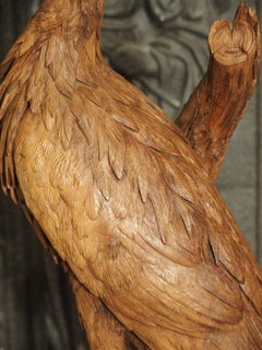 Exceptionally Well Carved Late 19th Century Wooden Wading Bird