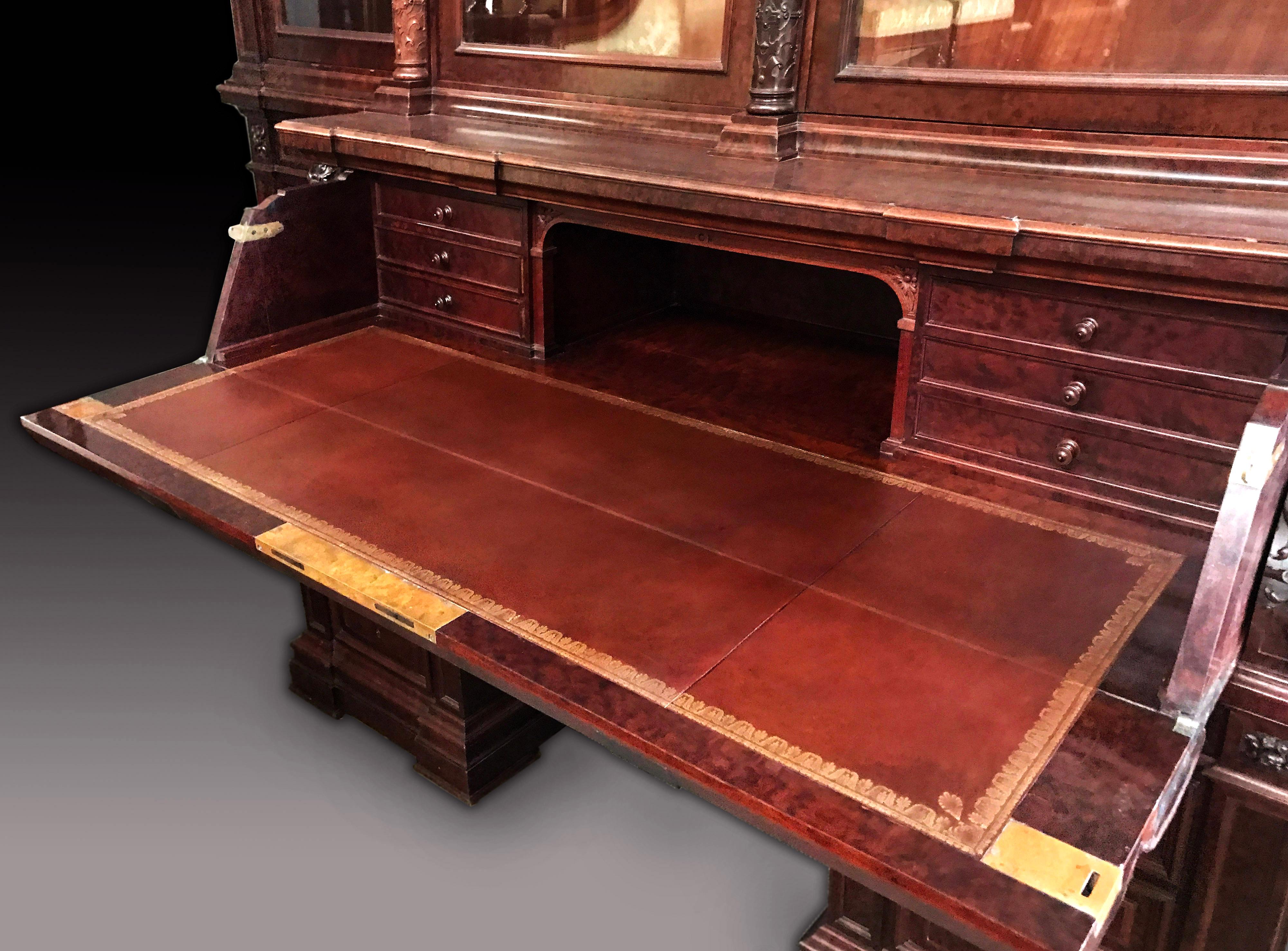 Exceptionel Bookcase Forming Desk, by G. Grohé, France, Circa 1860 For Sale 2