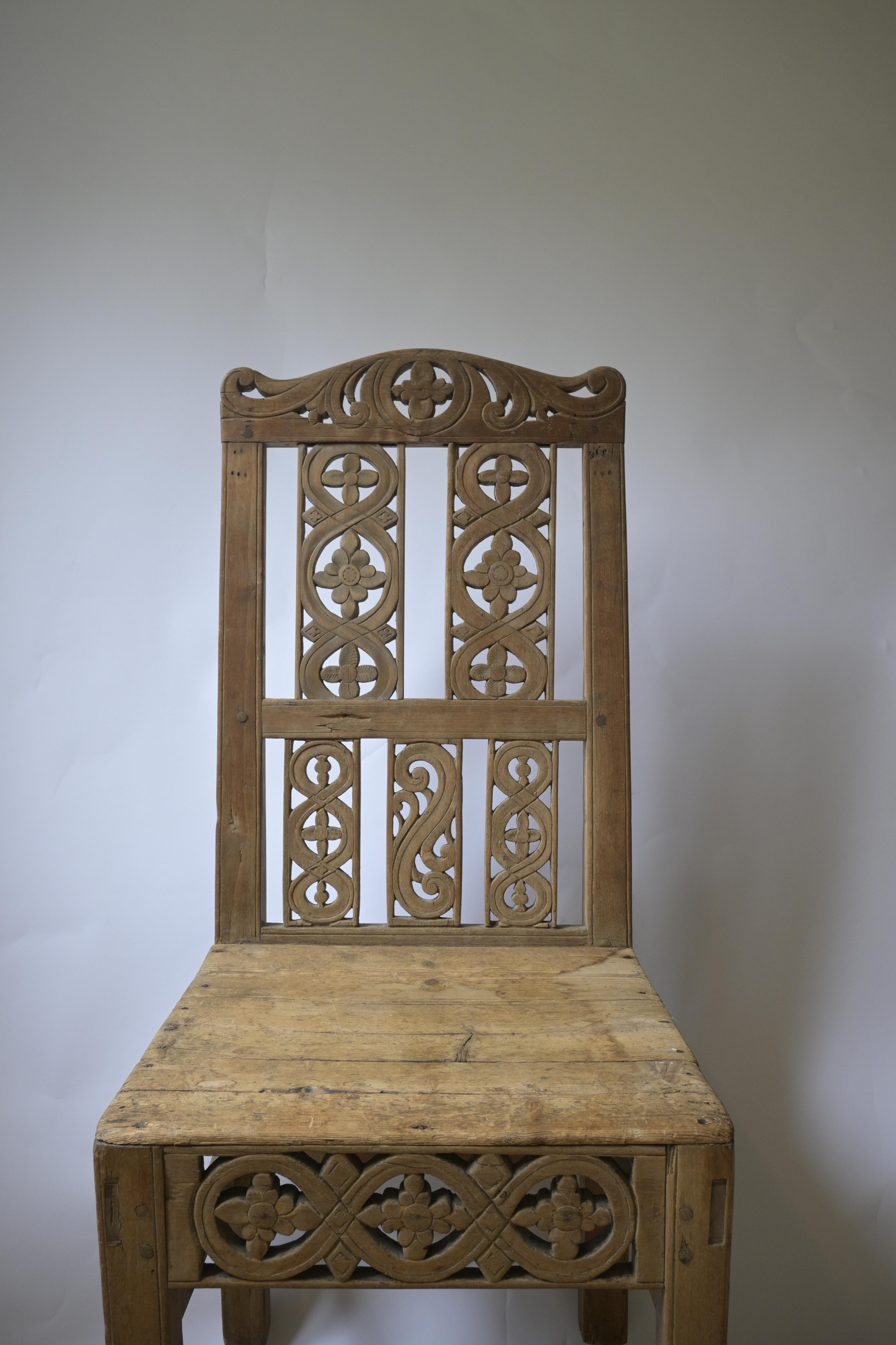 Scandinavian Modern Exceptionel Chair from Telemark, Norway ca 1750