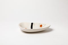 Exceptionnal Abstract Ceramic Plate Freeform by Peter Orlando