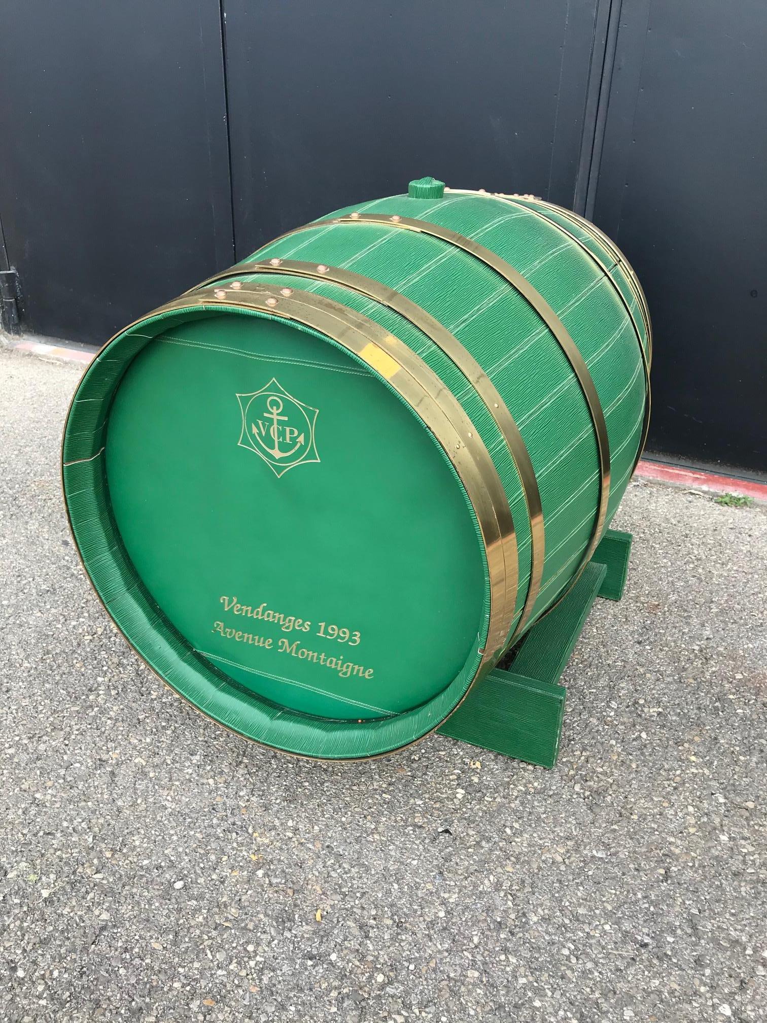 Late 20th Century Exceptional and Unique Leather Barrel by Louis Vuitton for Veuve Clicquot