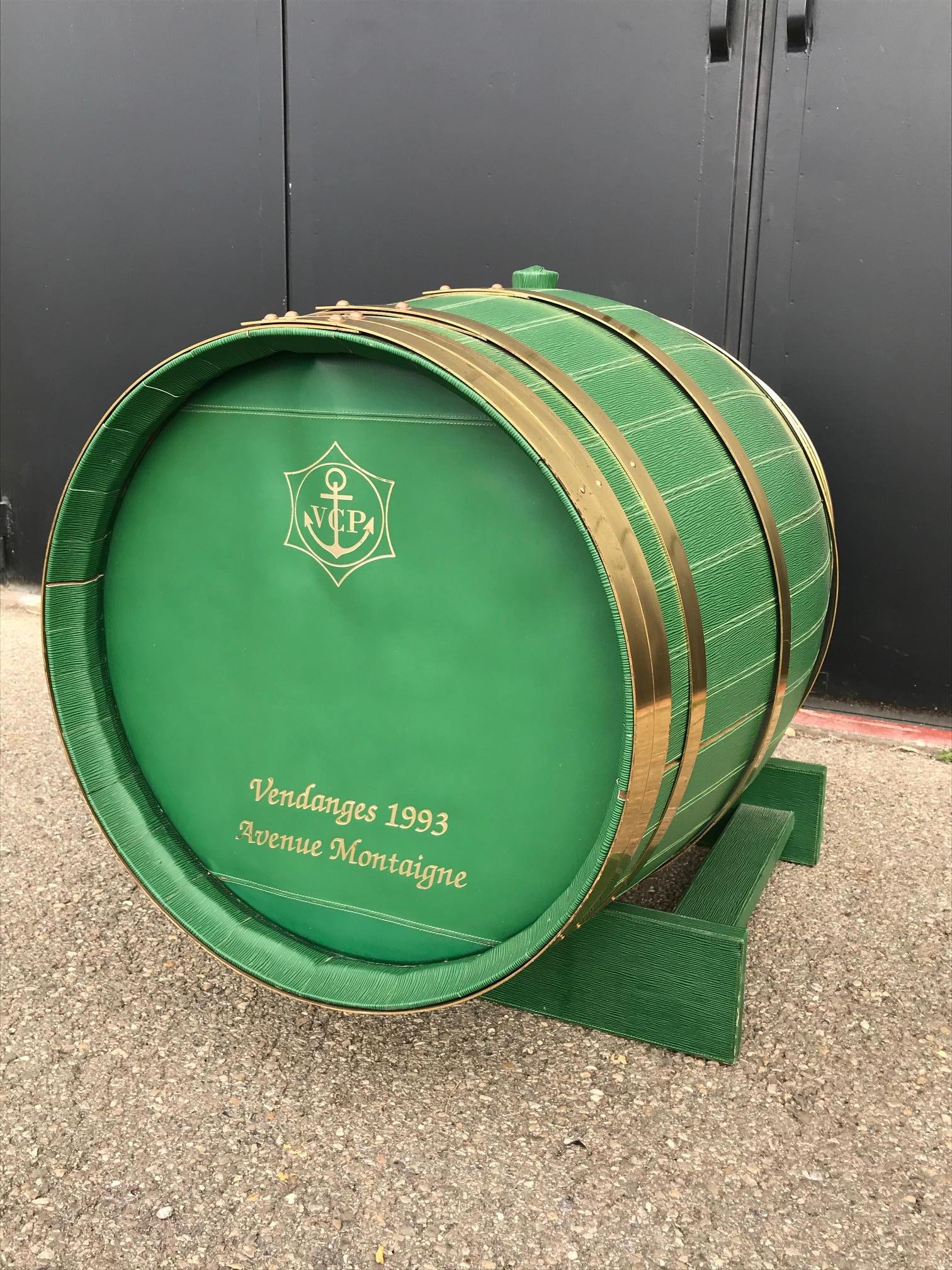 Brass Exceptional and Unique Leather Barrel by Louis Vuitton for Veuve Clicquot