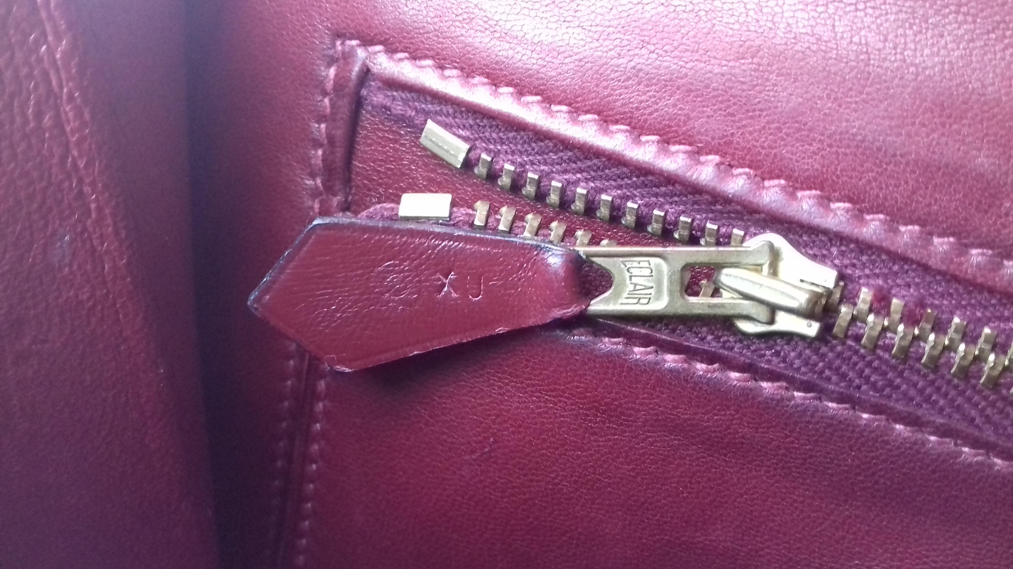 Exceptionnal Rare Vintage Hermès Padlock Purse Clutch Bag Burgundy Leather Ghw 6