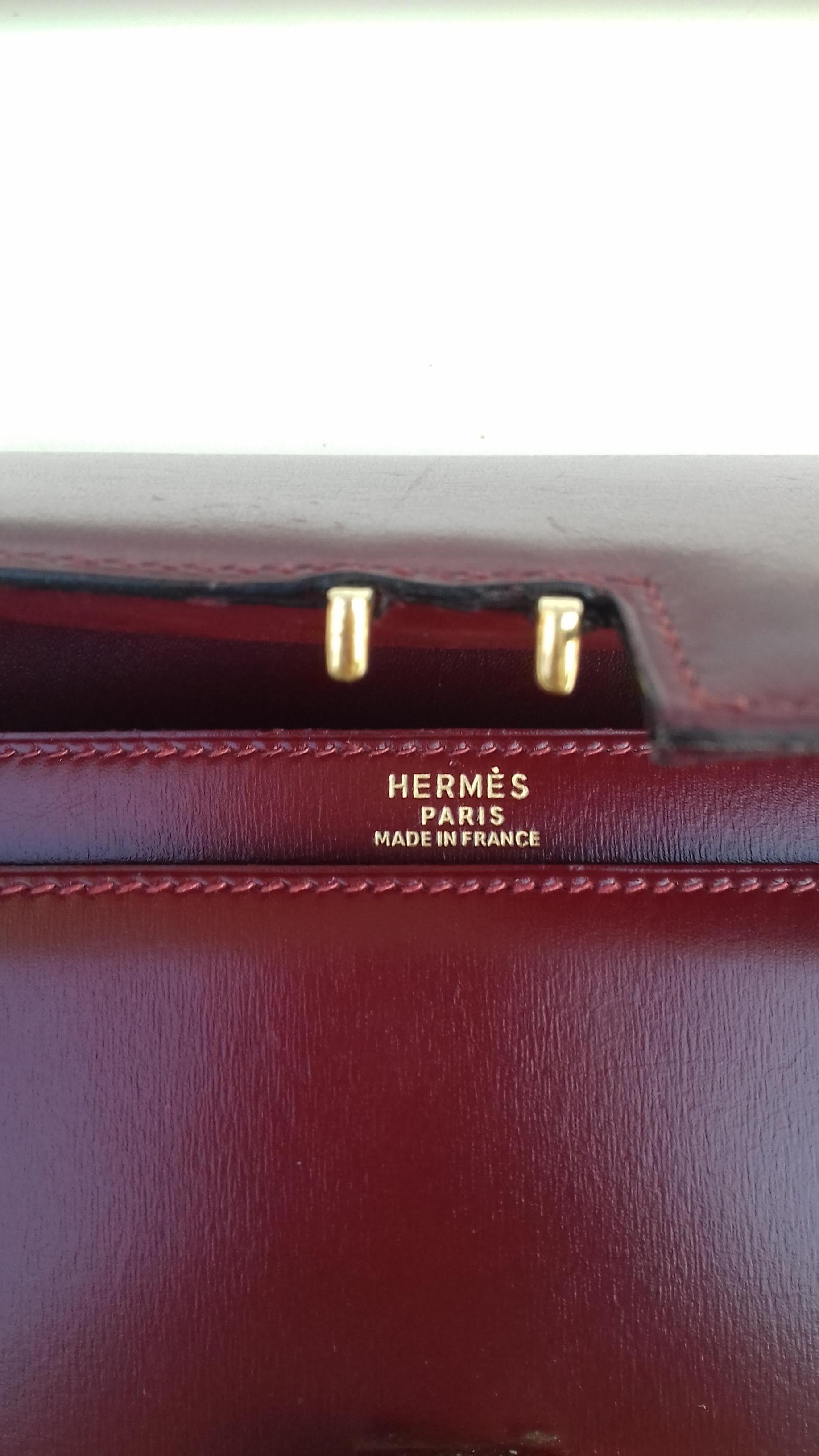 Exceptionnal Rare Vintage Hermès Padlock Purse Clutch Bag Burgundy Leather Ghw 7