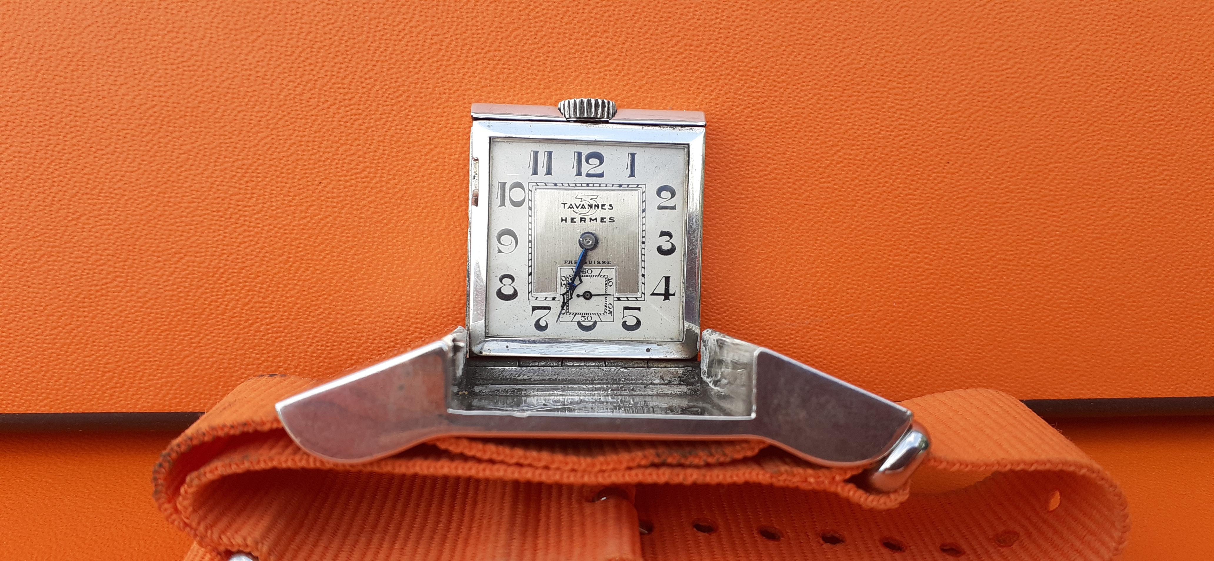 This is a rare opportunity to get an authentic Tavannes Golf Watch

Made for Hermès

IN WORKING CONDITION

Unusual, fine, this is a true gem for Golf Lovers

Created for golfers, designed to be worn on the belt

This one will come to you with a