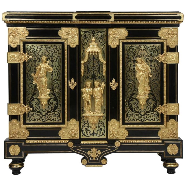 exceptional 19th century louis xiv cabinet attributed to befort young