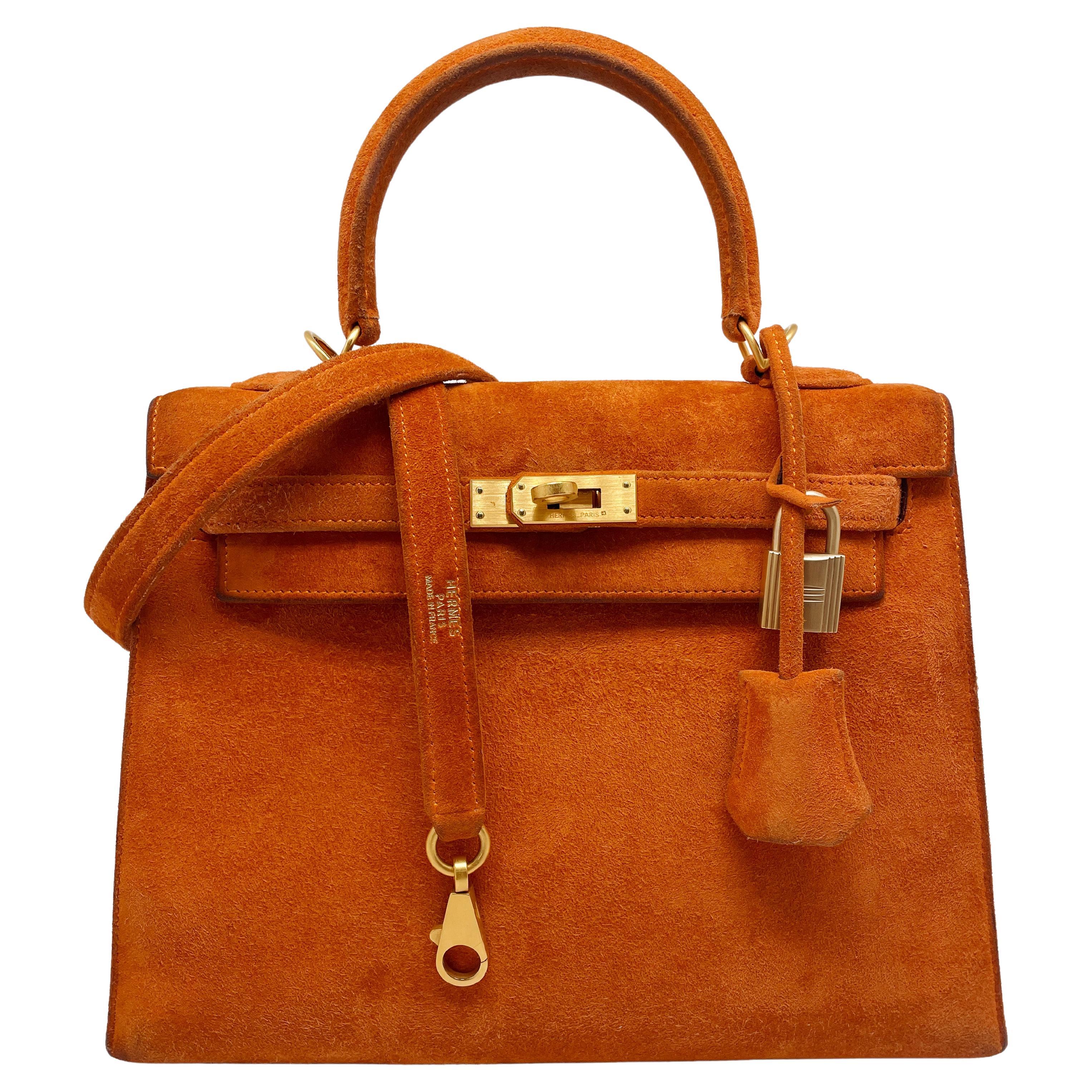 Exceptionnel sac à main Hermes Kelly 25 cm en veau Doblis  For Sale