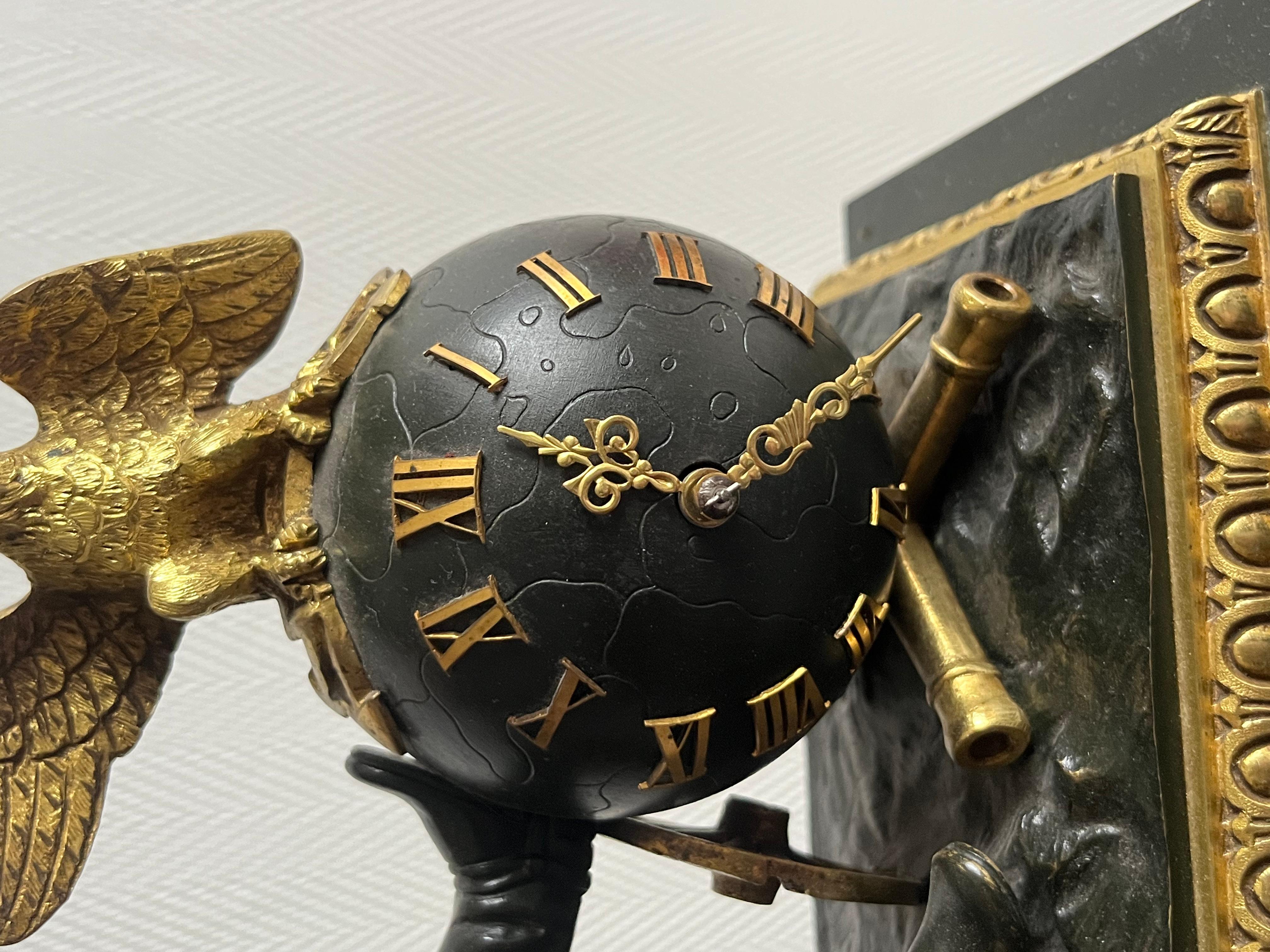 French Exceptionnelle pendule de cheminée Napoléon 