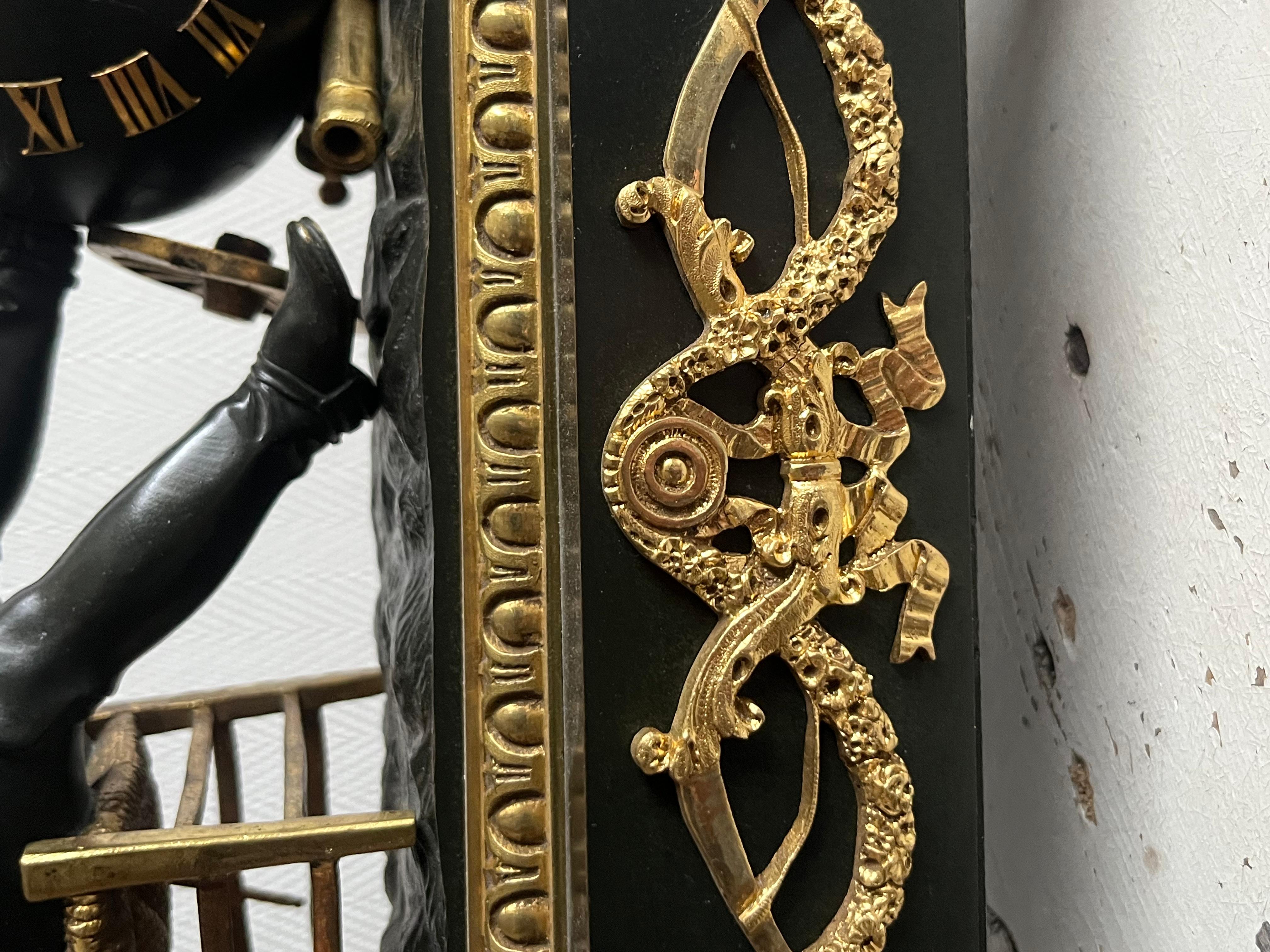 Exceptionnelle pendule de cheminée Napoléon 