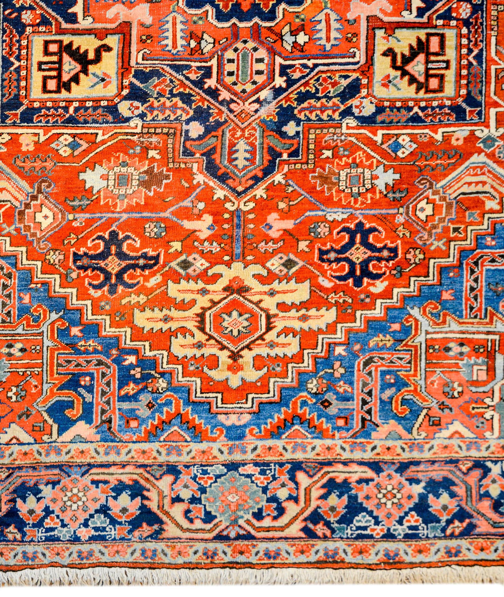 Persian Exciting Early 20th Century Heriz Rug