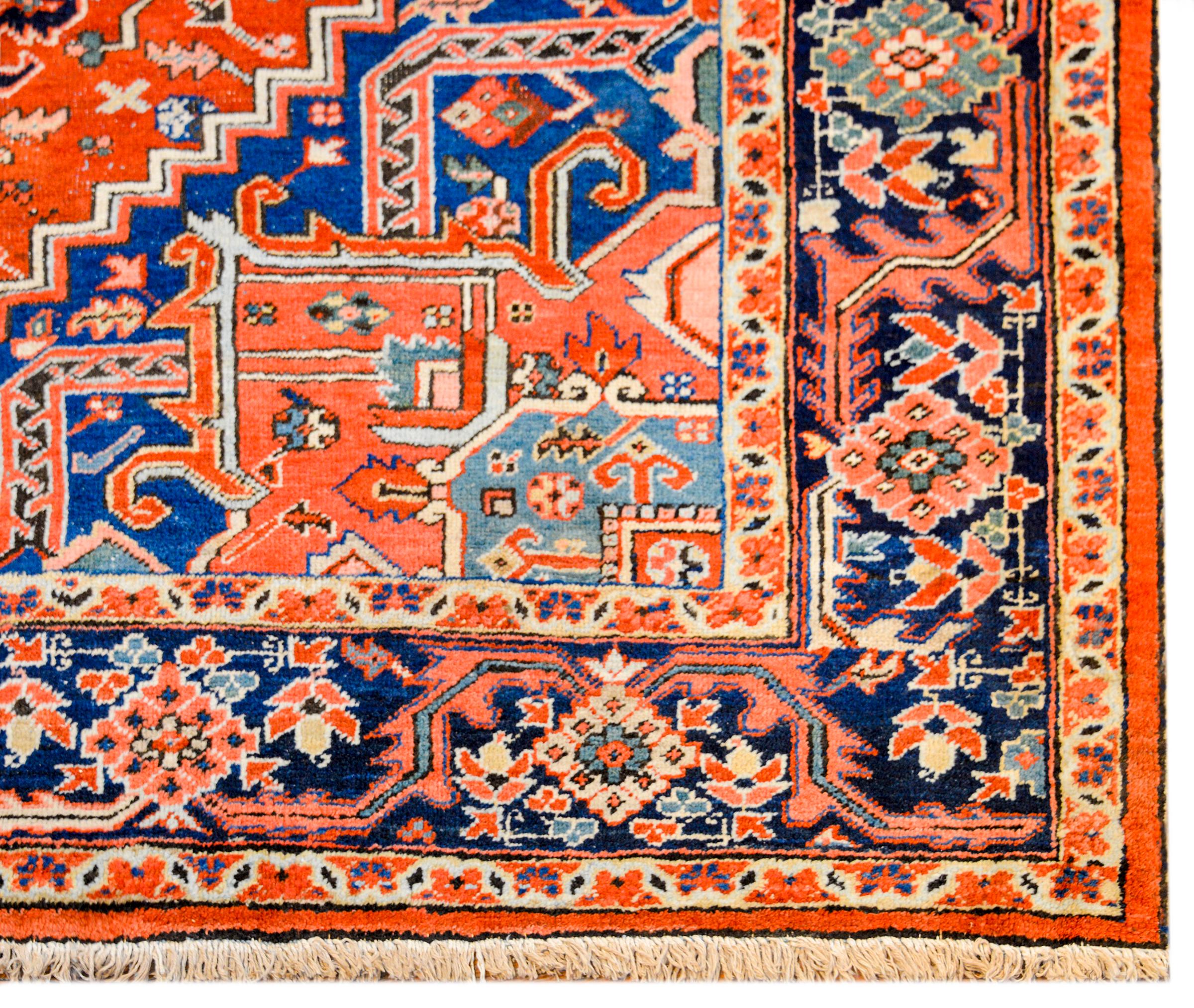 Exciting Early 20th Century Heriz Rug 1