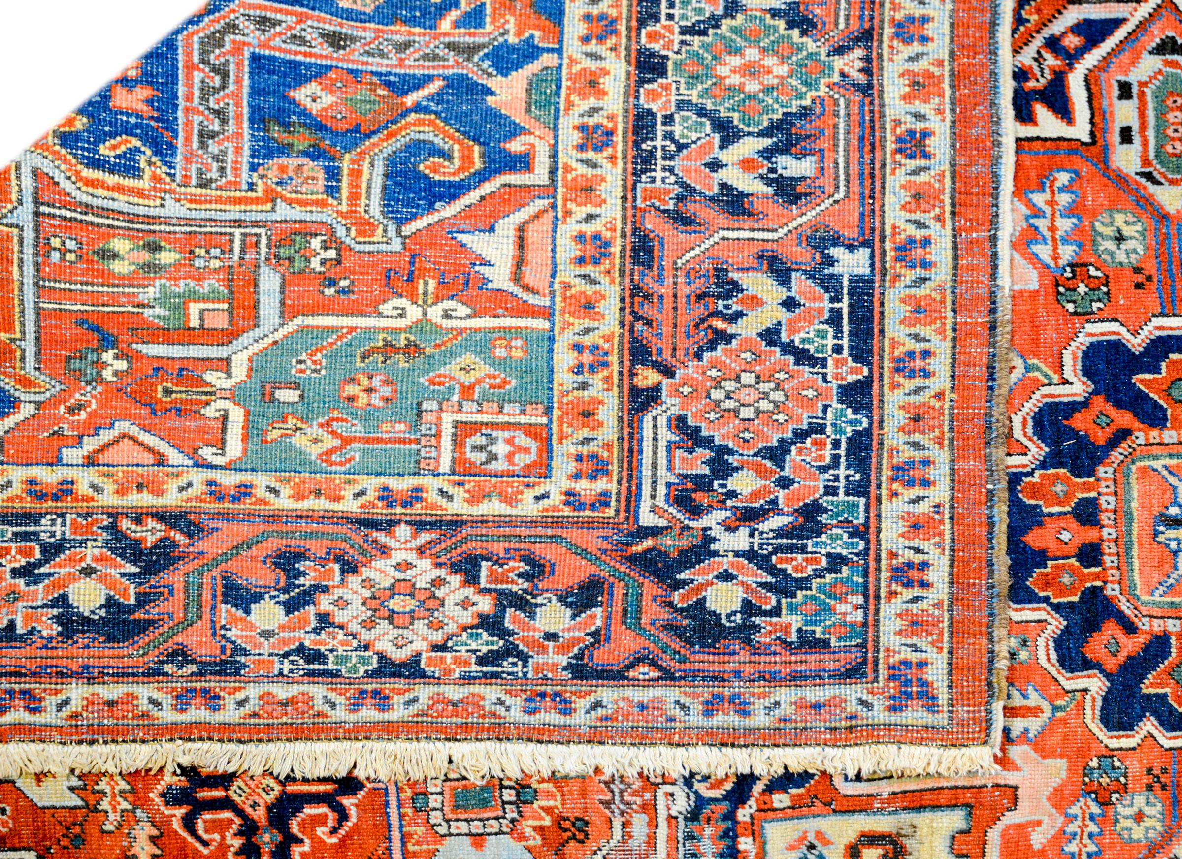 Exciting Early 20th Century Heriz Rug 2