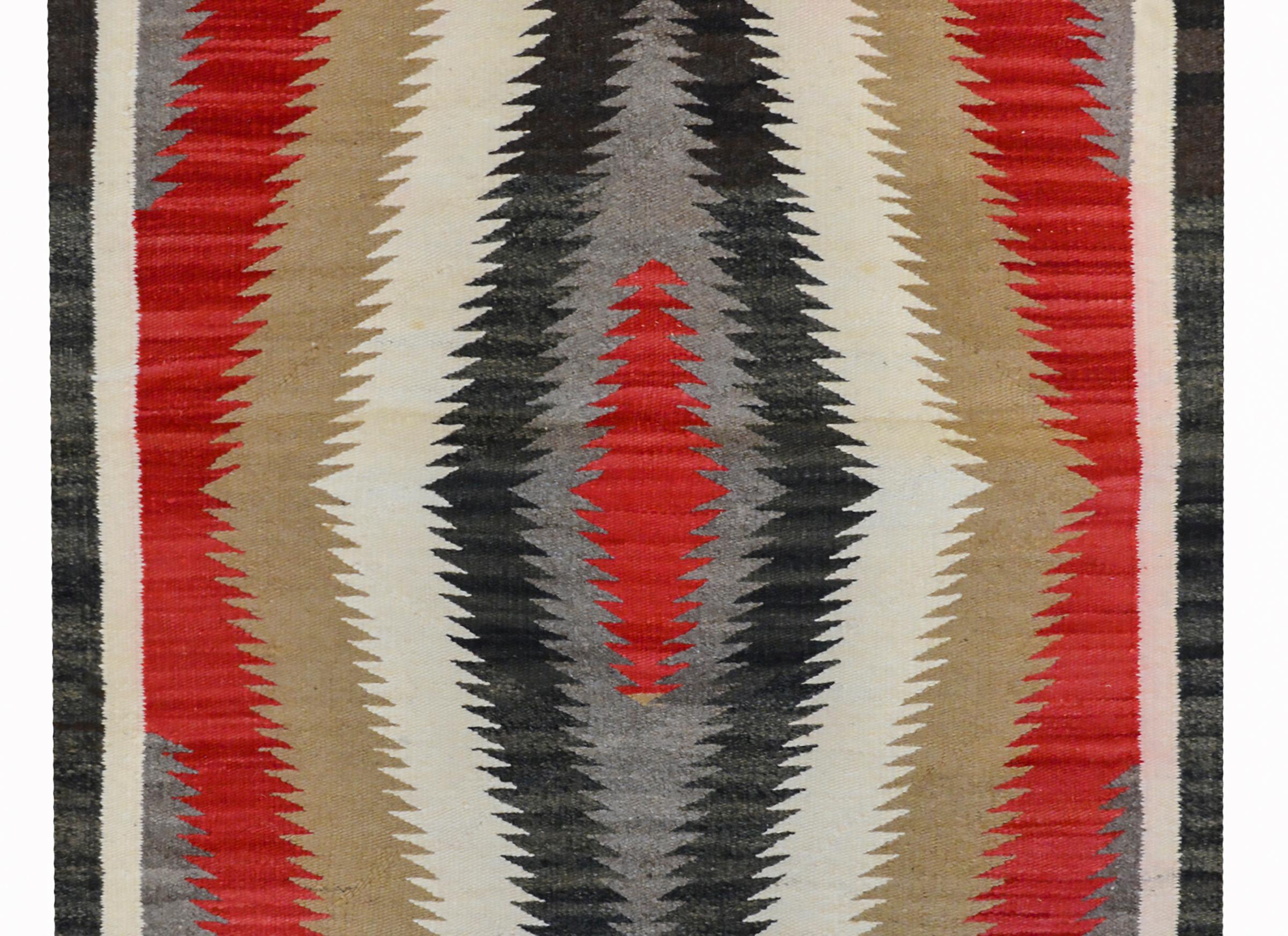 American Exciting Early 20th Century Navajo Rug