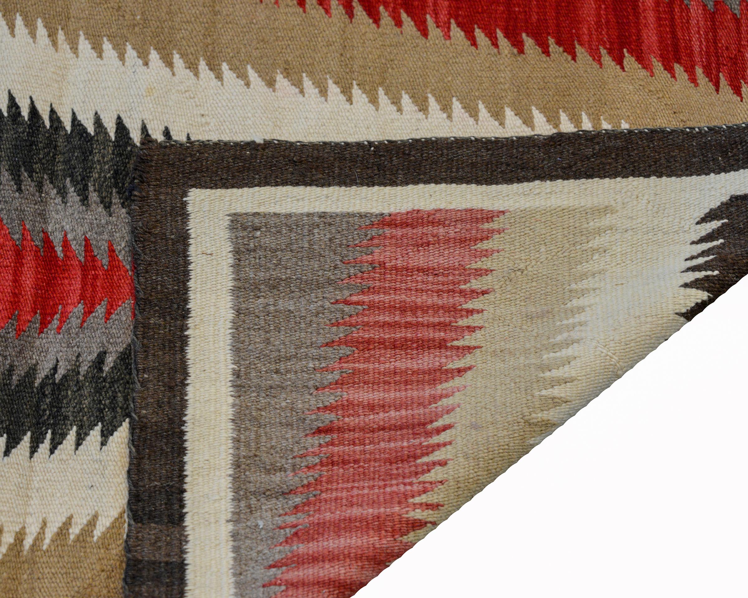 Exciting Early 20th Century Navajo Rug 2