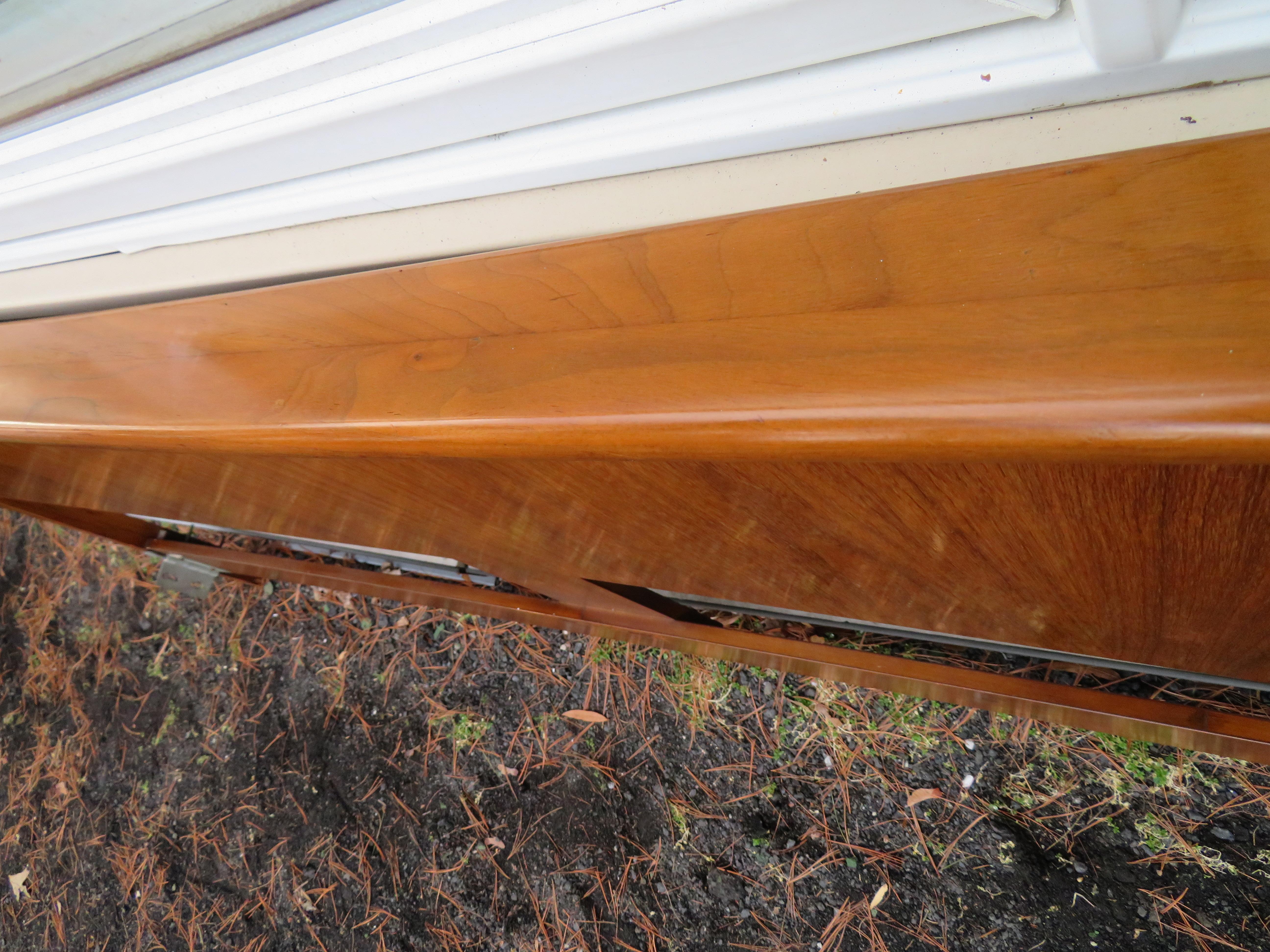 American Exciting Nakashima Style Walnut King-Size Headboard Mid-Century Modern For Sale