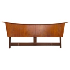 Exciting Nakashima Style Walnut King-Size Headboard Mid-Century Modern