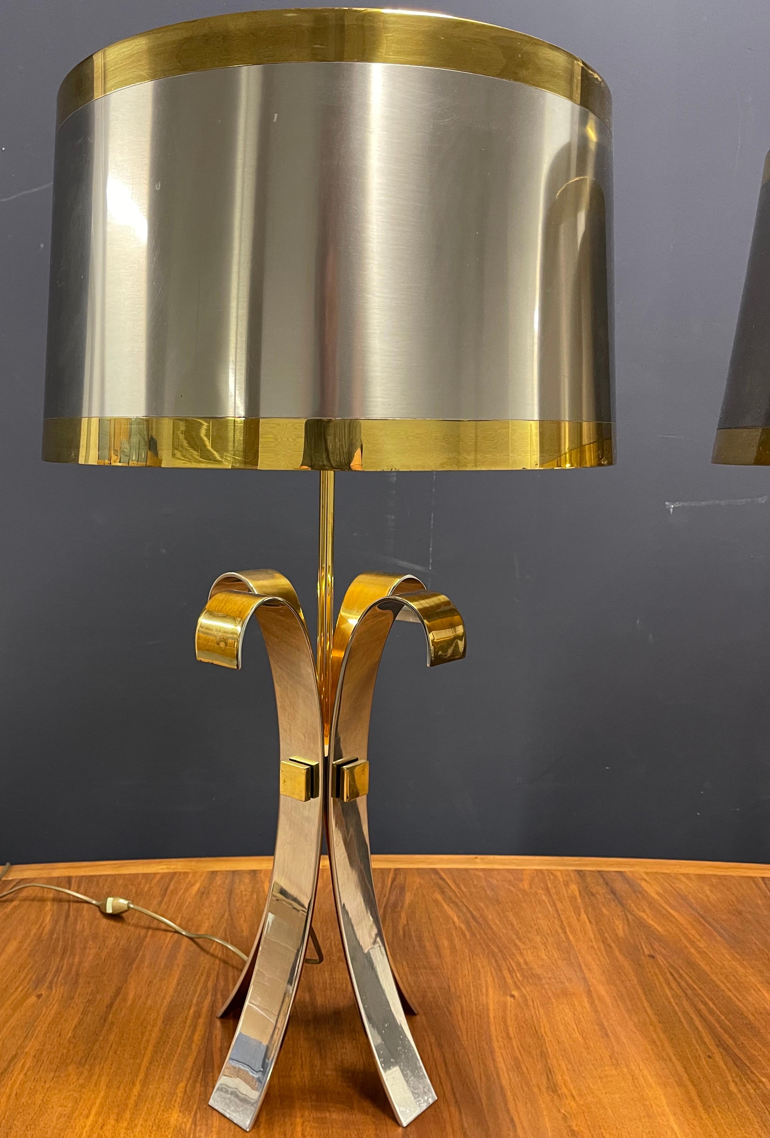 Exciting Set of Two Maison Charles Table Lamps / Mod, Corolle For Sale 1