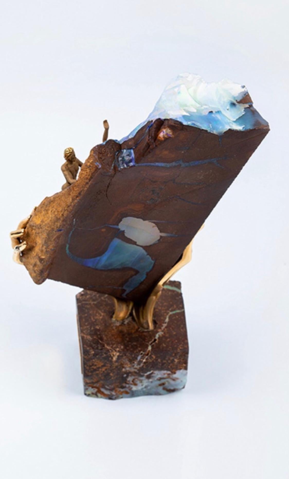 Contemporary Exclusive Carrera y Carrera's Sculpture in 18k Gold Inverell Australian Opal