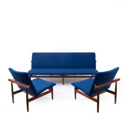 Esclusivo set da salotto danese vintage Finn Juhl, Serie Giappone, anni '60
