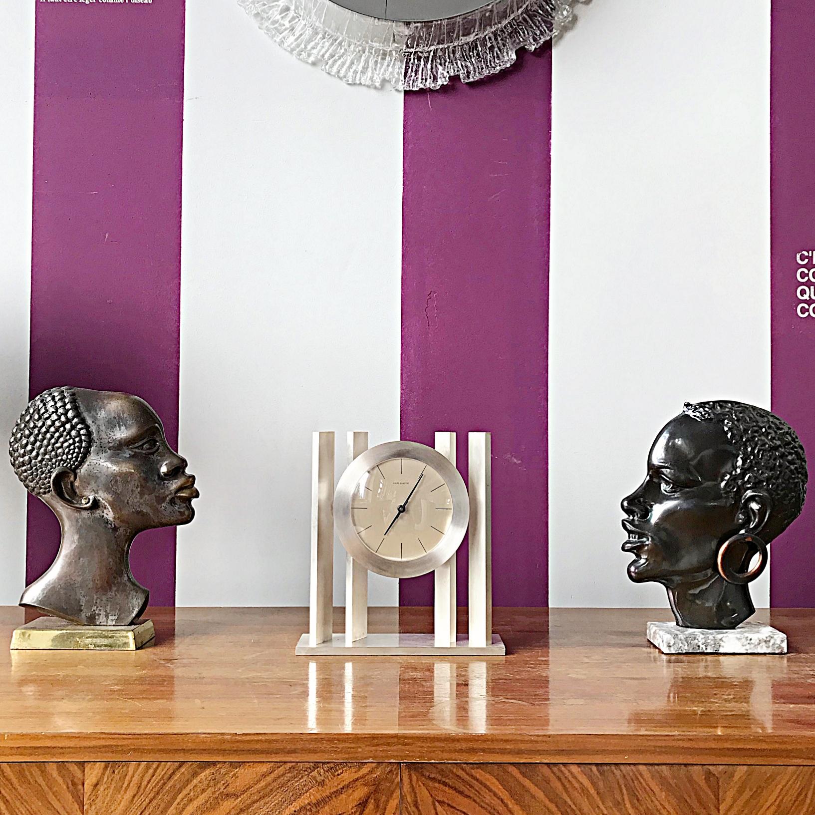 large white mantel clock